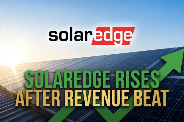 SolarEdge stock rises after Q1 beat, with revenue growth, margin expansion, and positive free cash flow supporting outlook.
