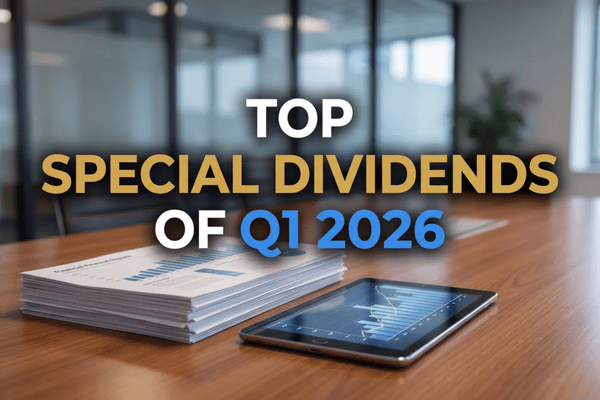 Public companies issued special dividends in Q1 2026, signaling excess cash, strong profits, or balance sheet resets.