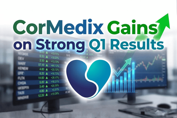 CorMedix stock rises after Q1 earnings beat and raised guidance, driven by strong DefenCath demand and profitability growth.