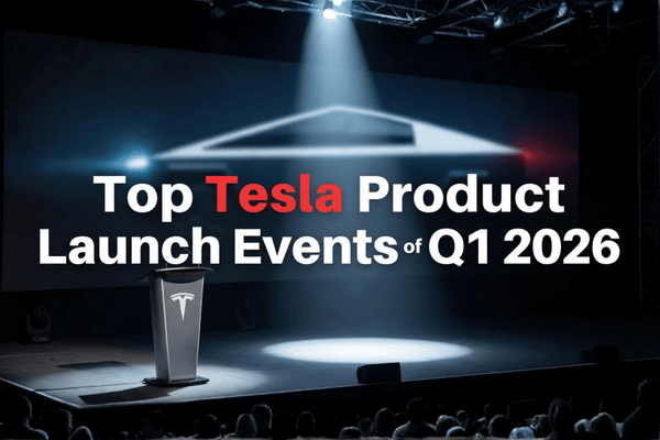 Tesla product announcements in Q1 2026 drove stock volatility across robotaxis, affordable trims, energy storage, and international expansion.