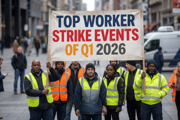 Worker strikes in Q1 2026 pressured companies as investors assessed disruption, wage inflation, and delivery delays.