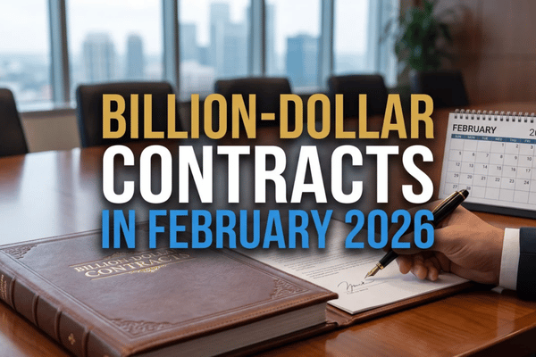 Billion-dollar contracts in February created stock catalysts tied to backlog growth, demand validation, and future cash flow.