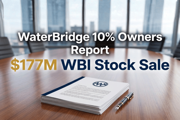 WaterBridge Infrastructure insider selling draws attention after related 10% owners report a $177.1 million stock sale.