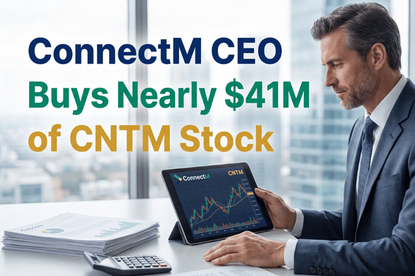 ConnectM insider buying draws attention after CEO Bhaskar Panigrahi reports approximately $40.9 million in share purchases.