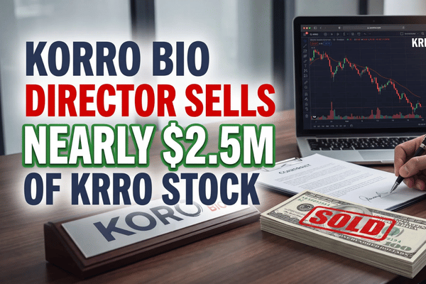 Korro Bio insider selling draws attention after director Jean Francois Formela reports $2.46 million in share sales.