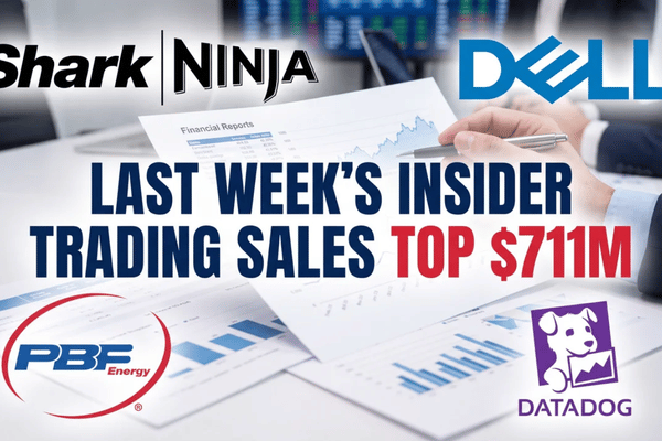 July insider selling reached approximately $711.5 million across SharkNinja, Dell, PBF Energy, RH, Datadog, and Okta.