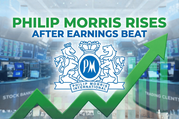 Philip Morris shares draw attention after adjusted EPS topped expectations and net revenues increased 10.4%.