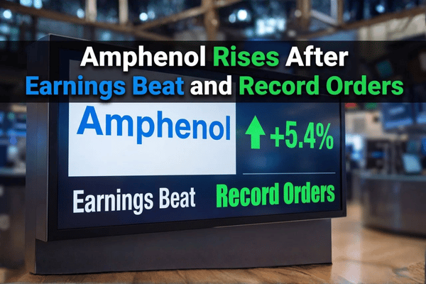 Amphenol reports record Q2 results as sales, orders, adjusted earnings, and margins improve.