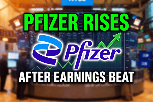 Pfizer (PFE) reports Q2 2026 earnings and revenue beats, raising its full-year revenue guidance midpoint.