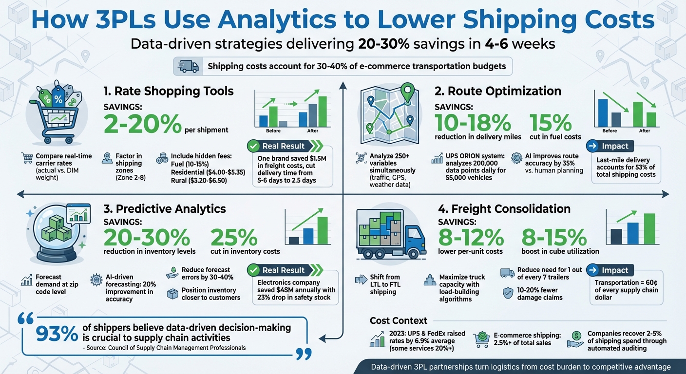 How 3PLs Use Analytics to Reduce Shipping Costs: Key Strategies and Savings