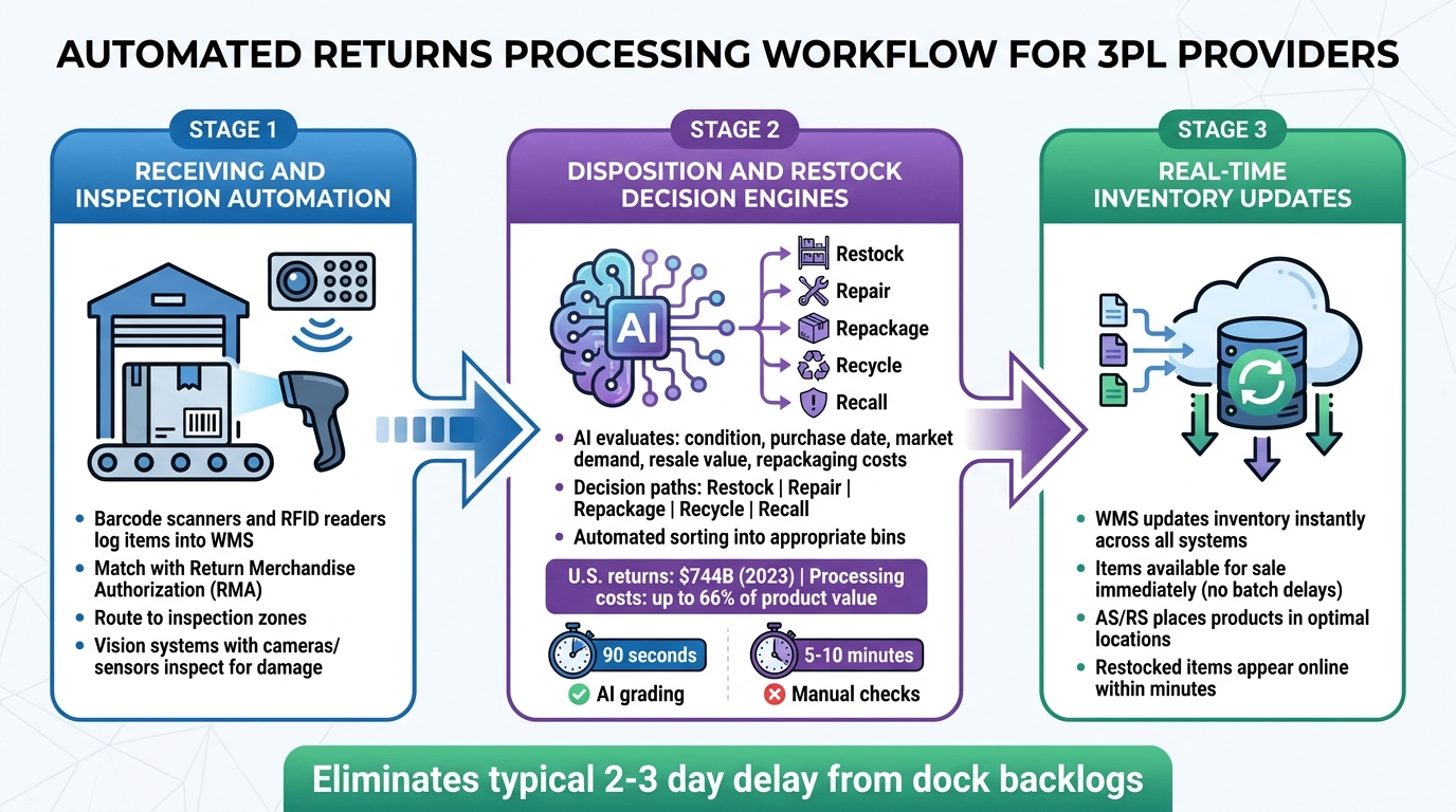 Automated Returns Processing Workflow for 3PL Providers