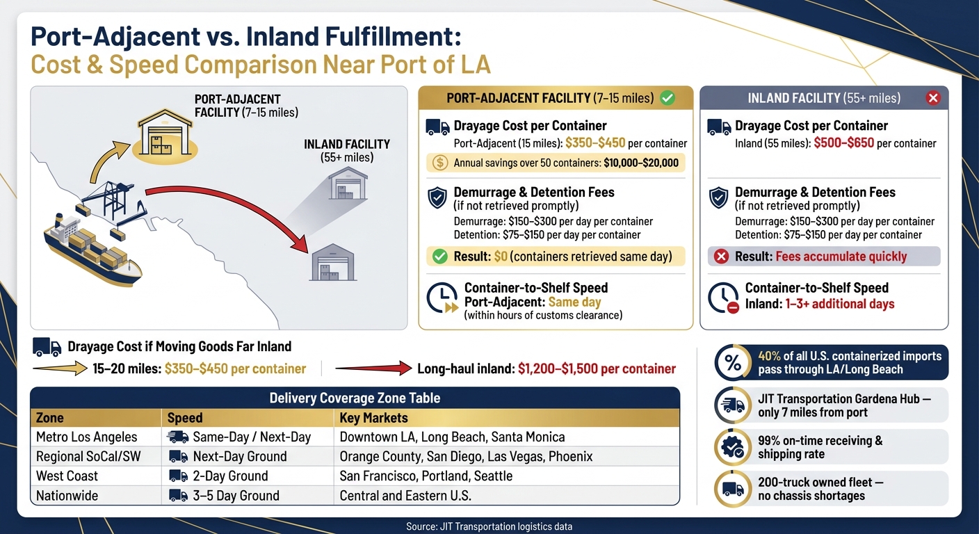 Port-Adjacent vs. Inland Fulfillment: Cost & Speed Comparison Near Port of LA