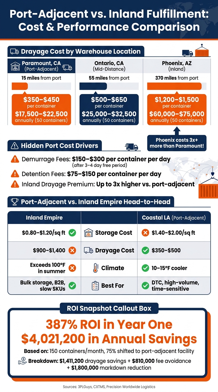 Port-Adjacent vs. Inland Fulfillment: Cost & Performance Comparison