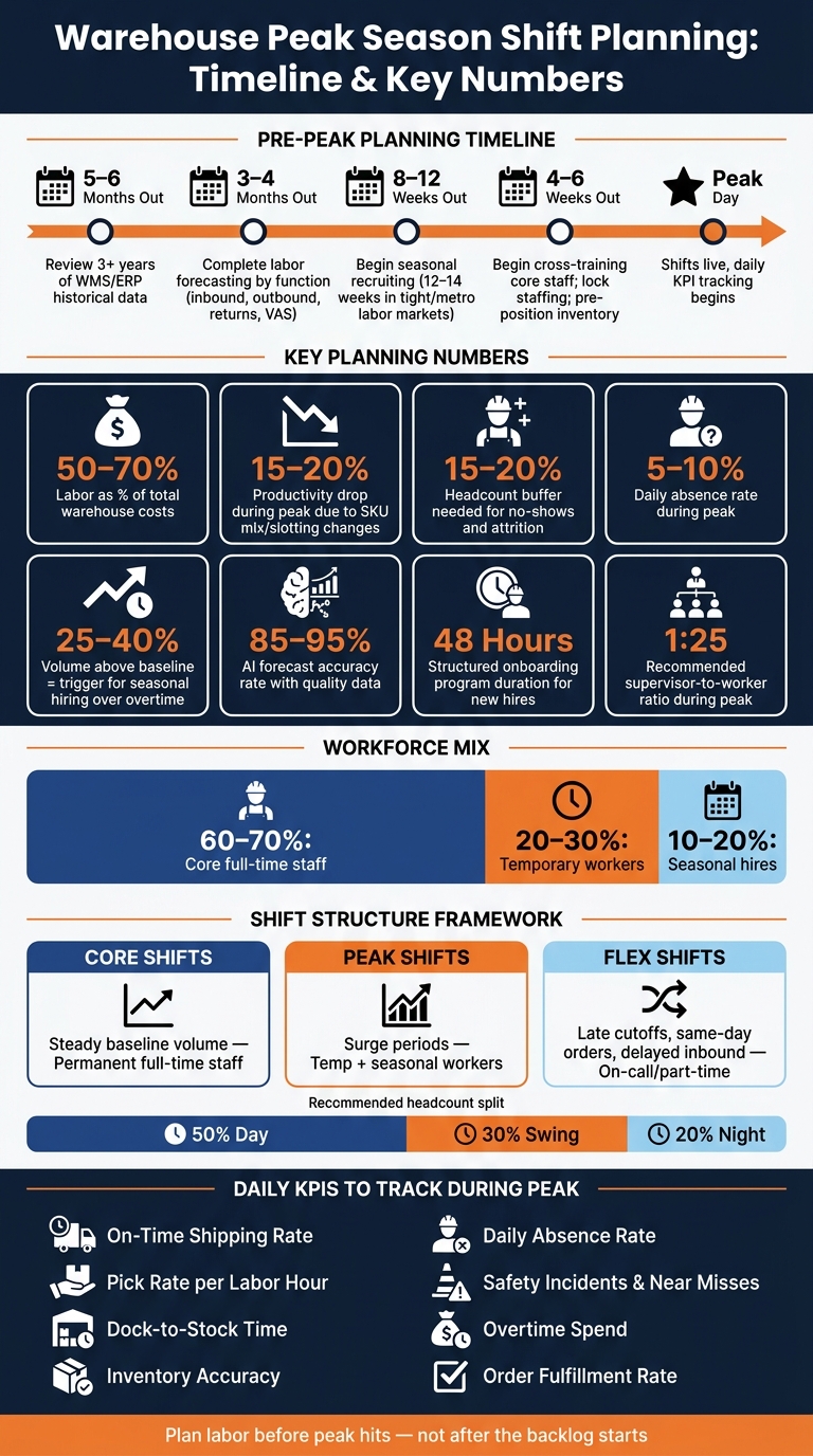 Warehouse Peak Season Planning Timeline & Key Metrics