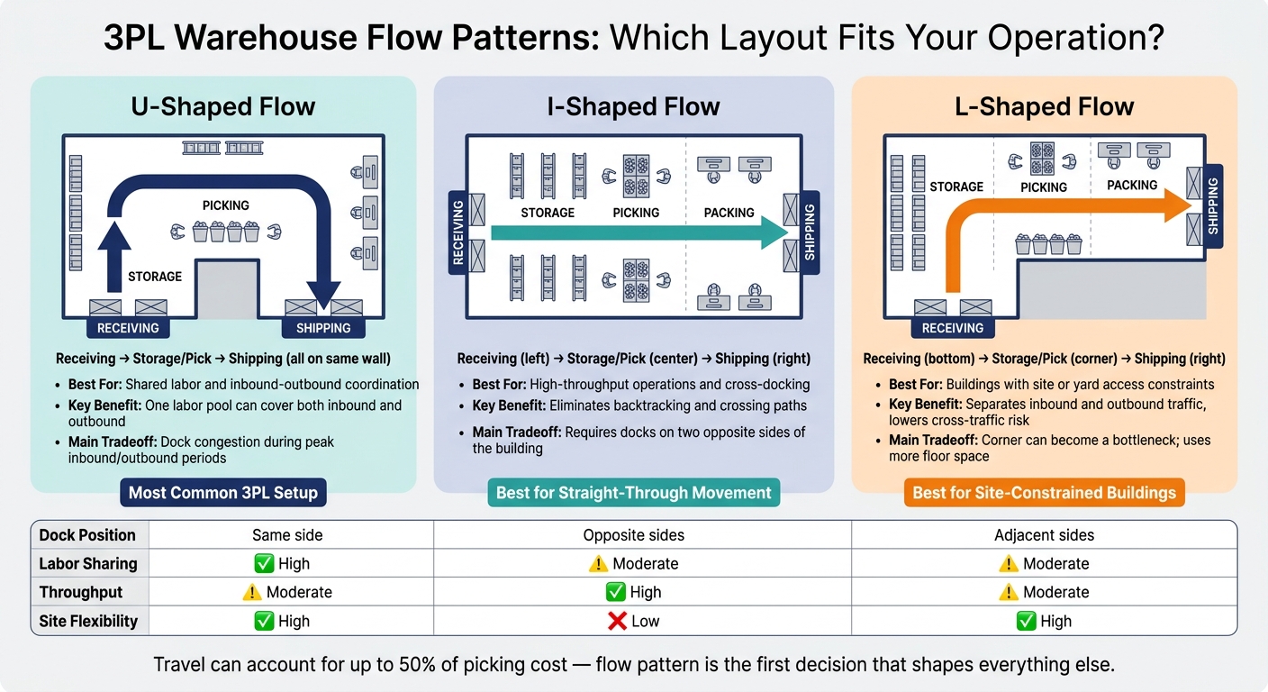 3PL Warehouse Layout Types: U-Shaped vs I-Shaped vs L-Shaped