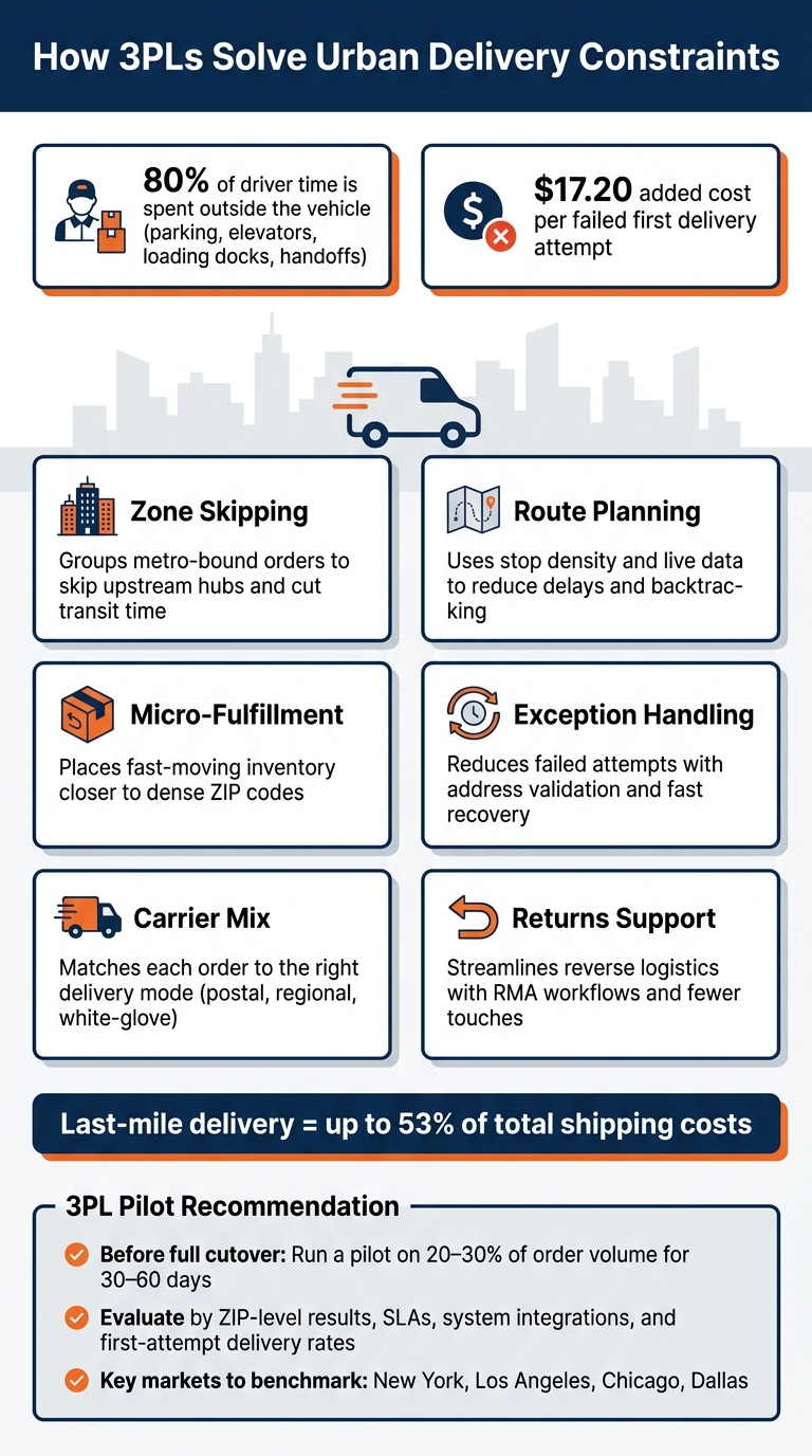 How 3PLs Solve Urban Delivery Constraints: Key Strategies & Stats