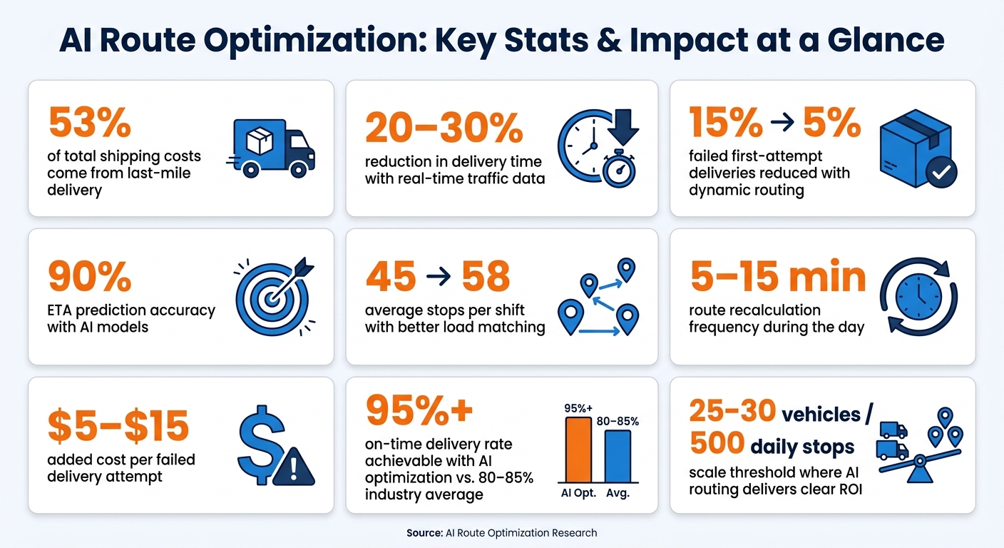 AI Route Optimization: Key Stats & Impact at a Glance