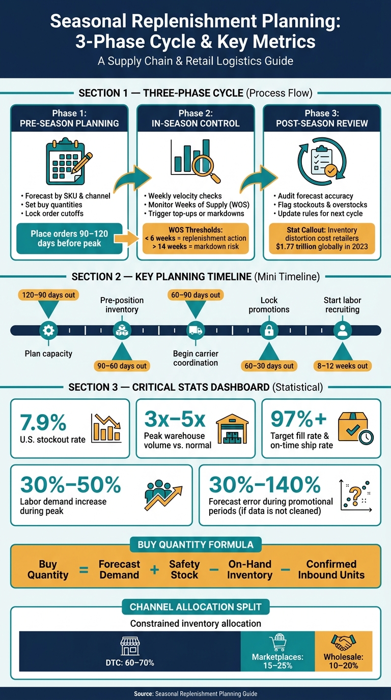 Seasonal Replenishment Planning: 3-Phase Cycle & Key Metrics