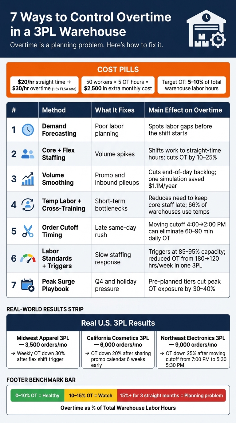 7 Ways to Control Overtime in a 3PL Warehouse