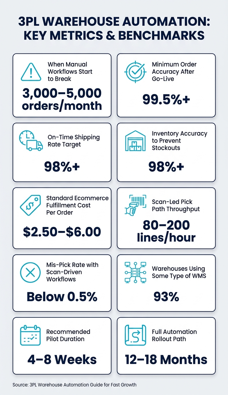 3PL Warehouse Automation: Key Metrics & Benchmarks