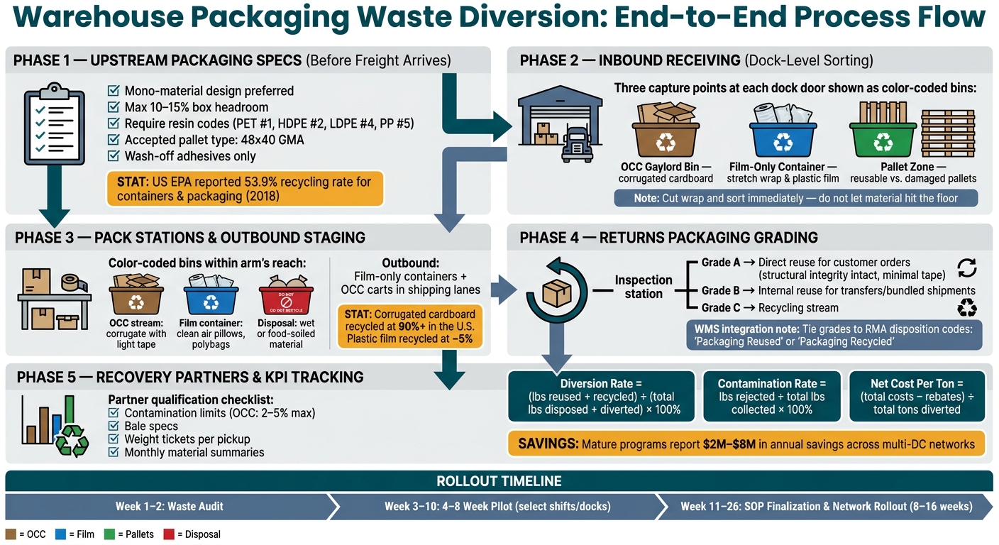 Warehouse Packaging Waste Diversion: End-to-End Process Flow