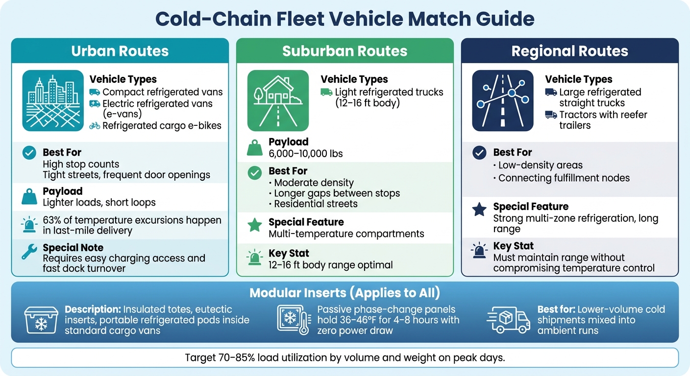 Cold-Chain Fleet Vehicle Match Guide: Urban vs. Suburban vs. Regional Routes