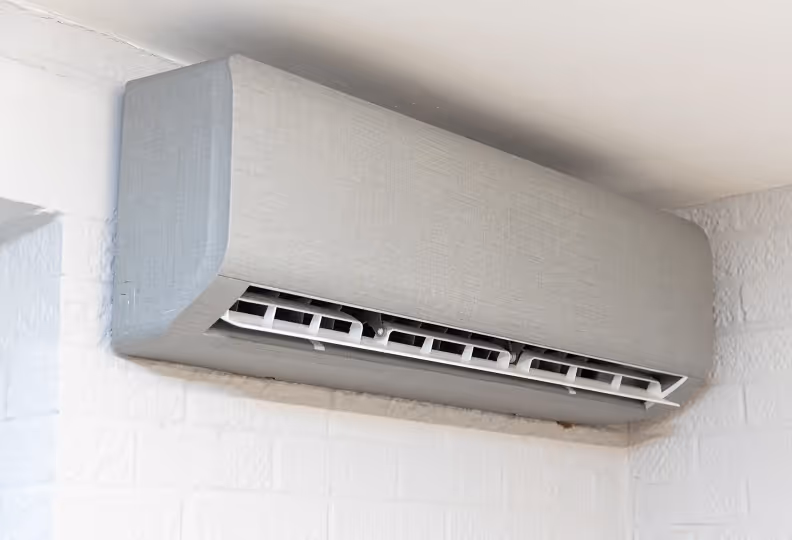 The Urban Compact air conditioning wall unit in urban grey colour