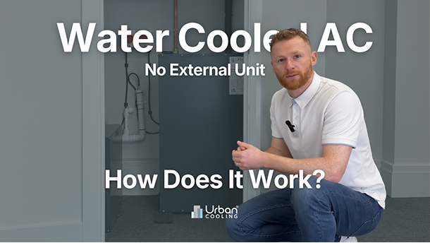 Ian from the Urban Cooling Manchester team explaining how water cooled air conditioning works