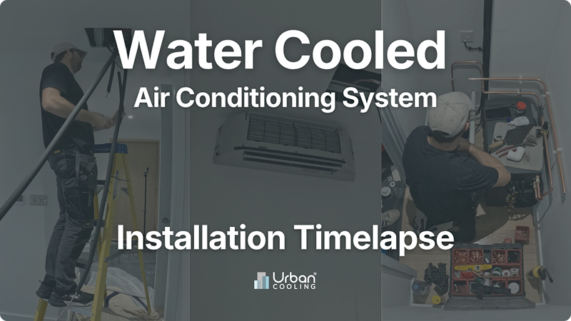 Ian from the Urban Cooling Manchester team explaining how water cooled air conditioning works