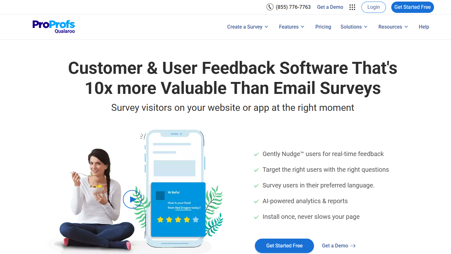Qualaroo website home page