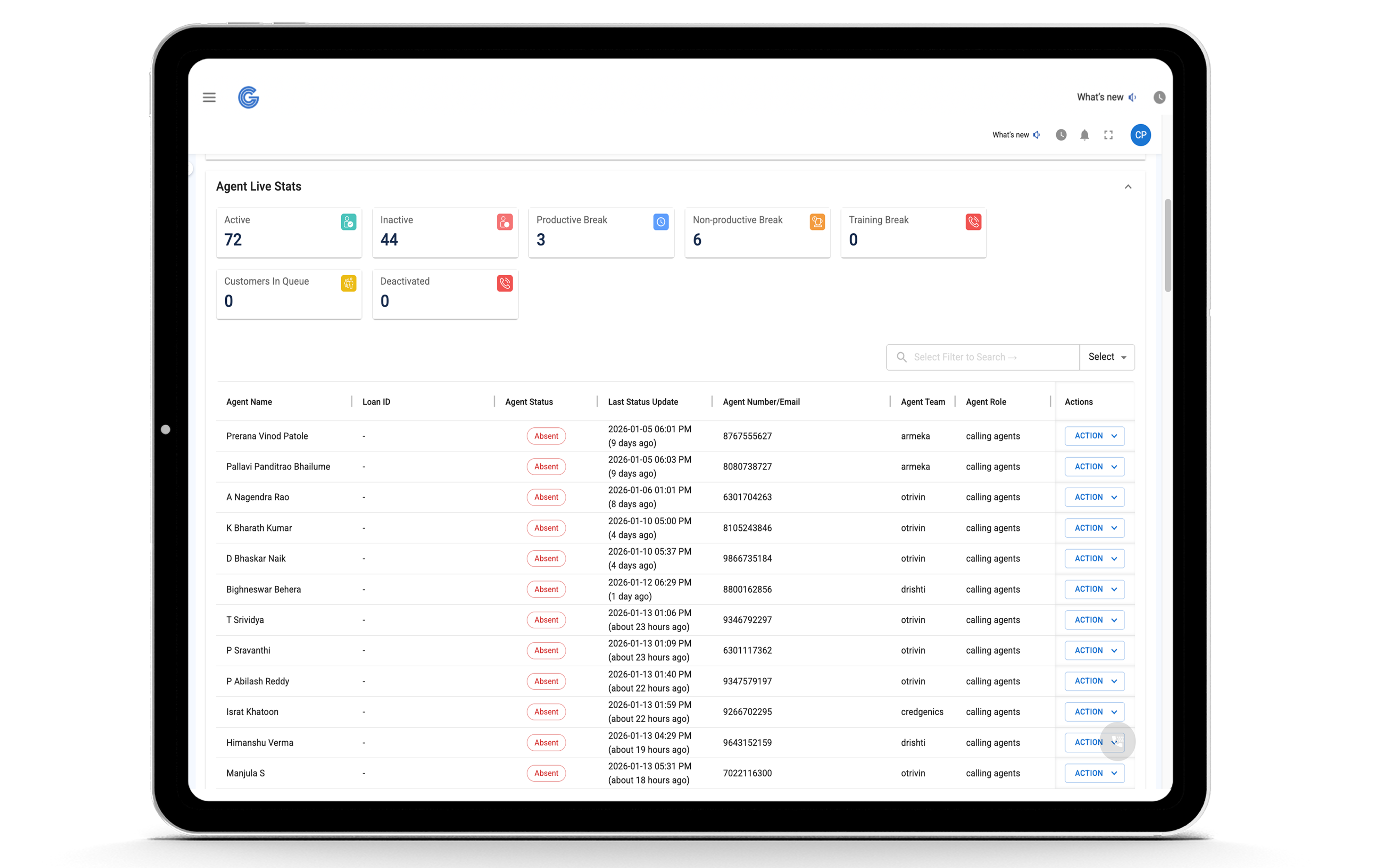 calling for debt collections