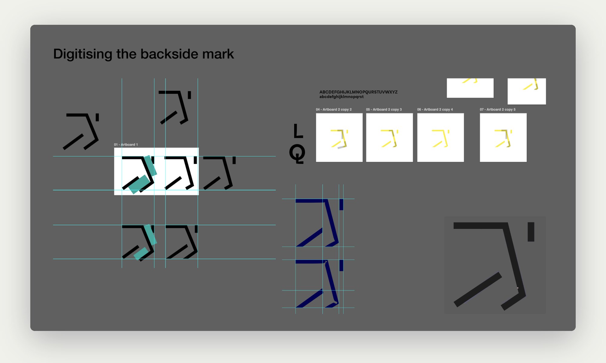 Construction grid for the mark