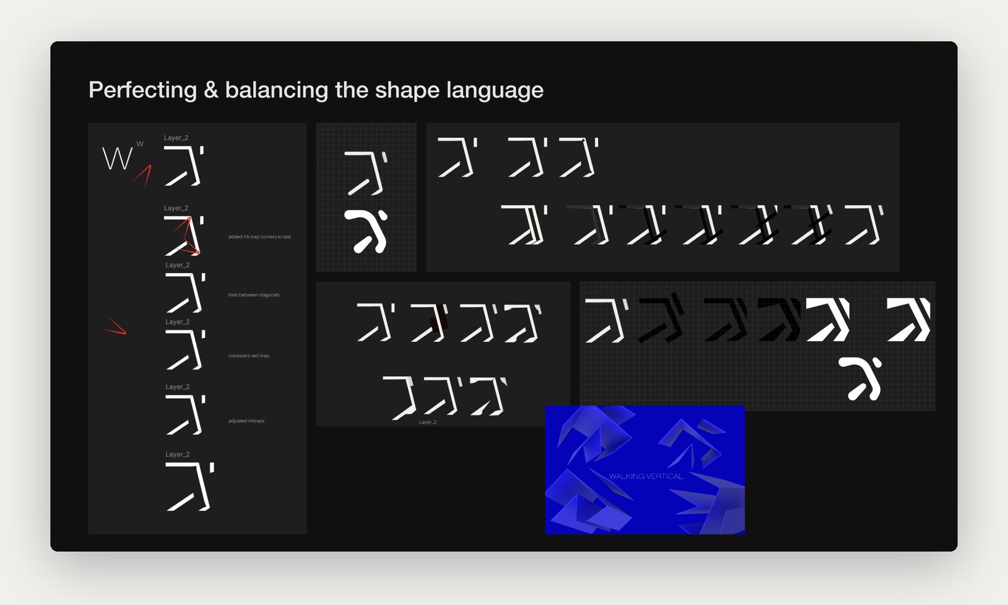 Variations balancing the mark’s shape language