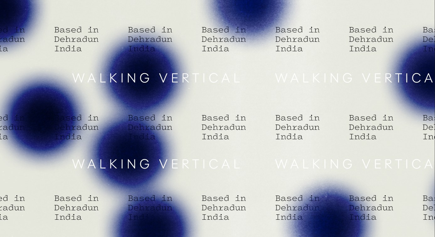 Based in Dehradun pattern with blue orbs