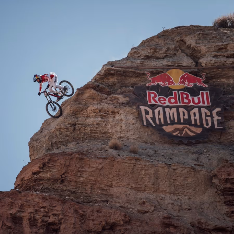 Redbull Mountain bike rider
