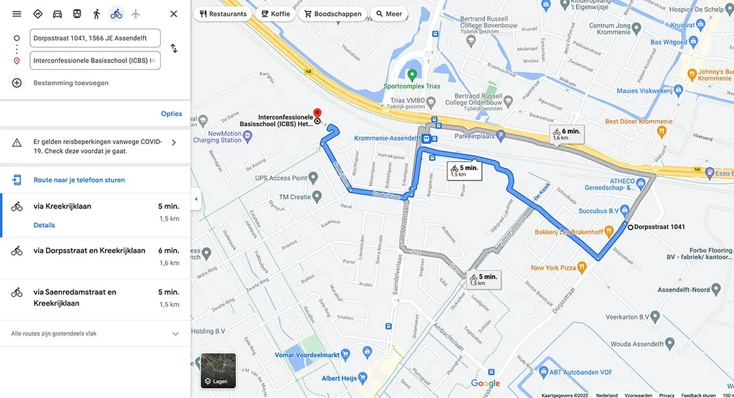 BSO Bus routebeschrijving - Freekids het Koraal