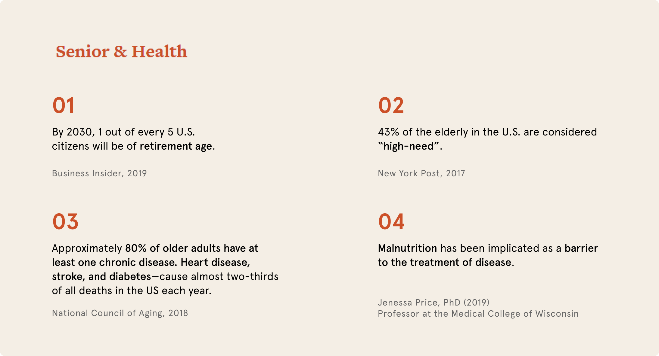 Key insights of seniors and their health