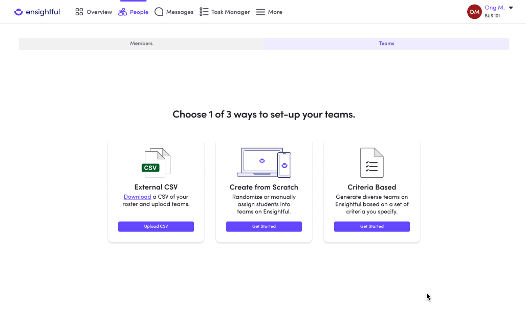 Adding a criteria on Ensightful