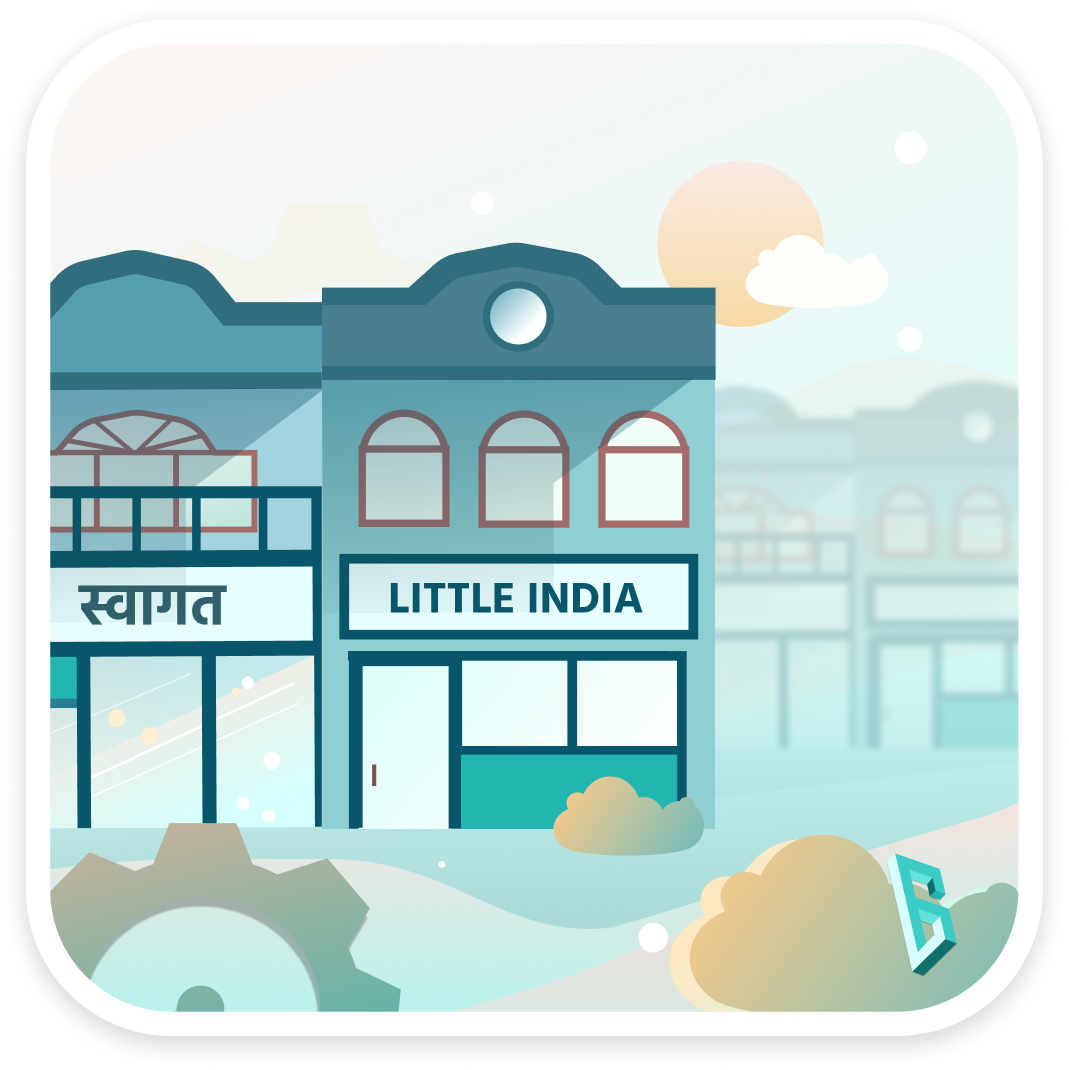 Buildings in Little India, Toronto