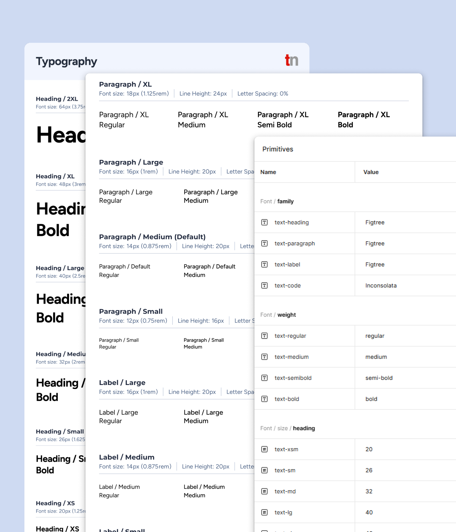 New typography styles