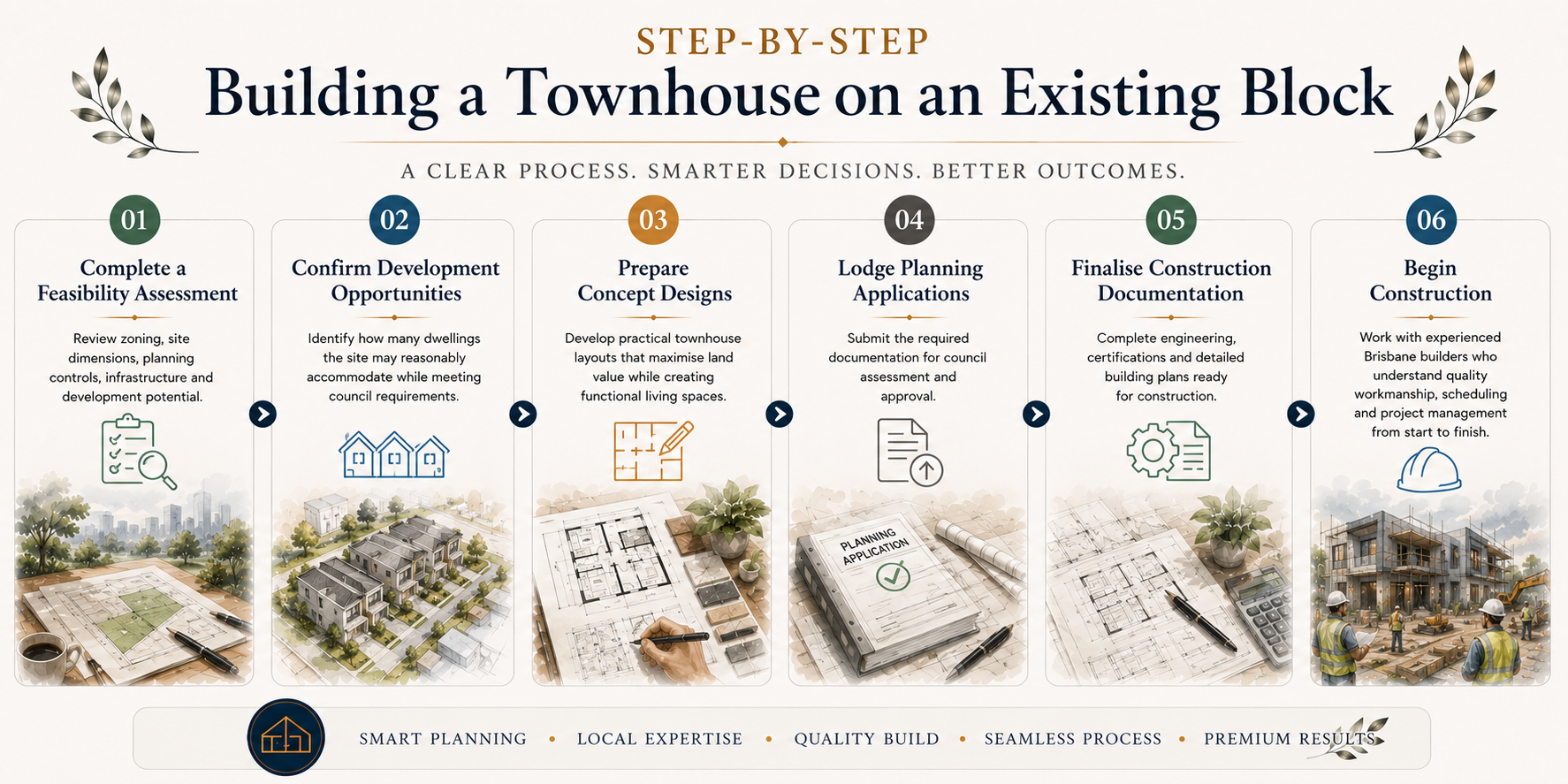 Step by Step Process for Building a Townhouse on an Existing Block