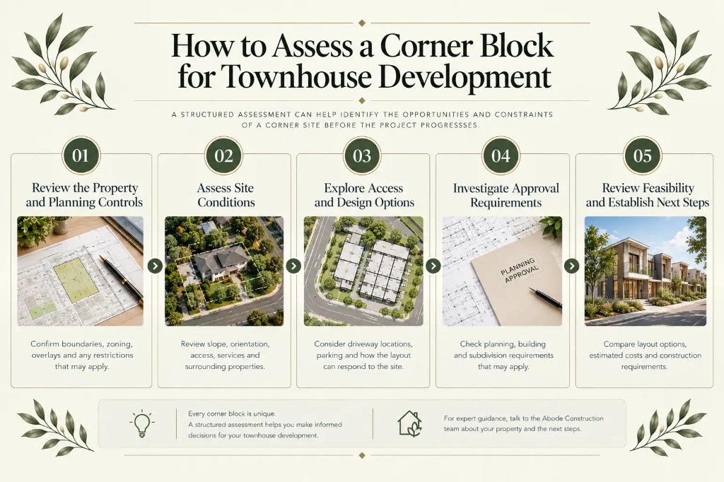 How to assess a corner block for townhouse development - five step guide