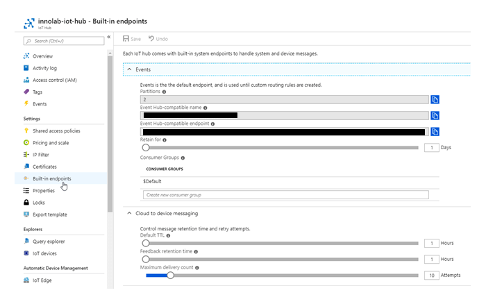 Built-in endpoints