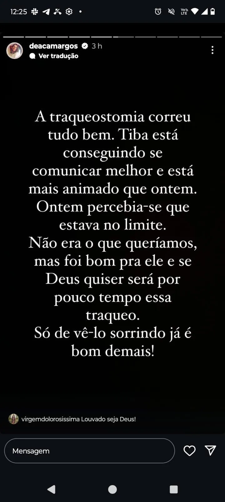 Atualizações da Deia sobre o tiba 