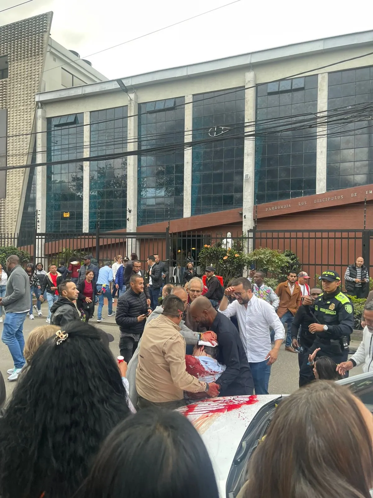 Miguel Turbay após ser baleado/Reprodução: Redes sociais.‍