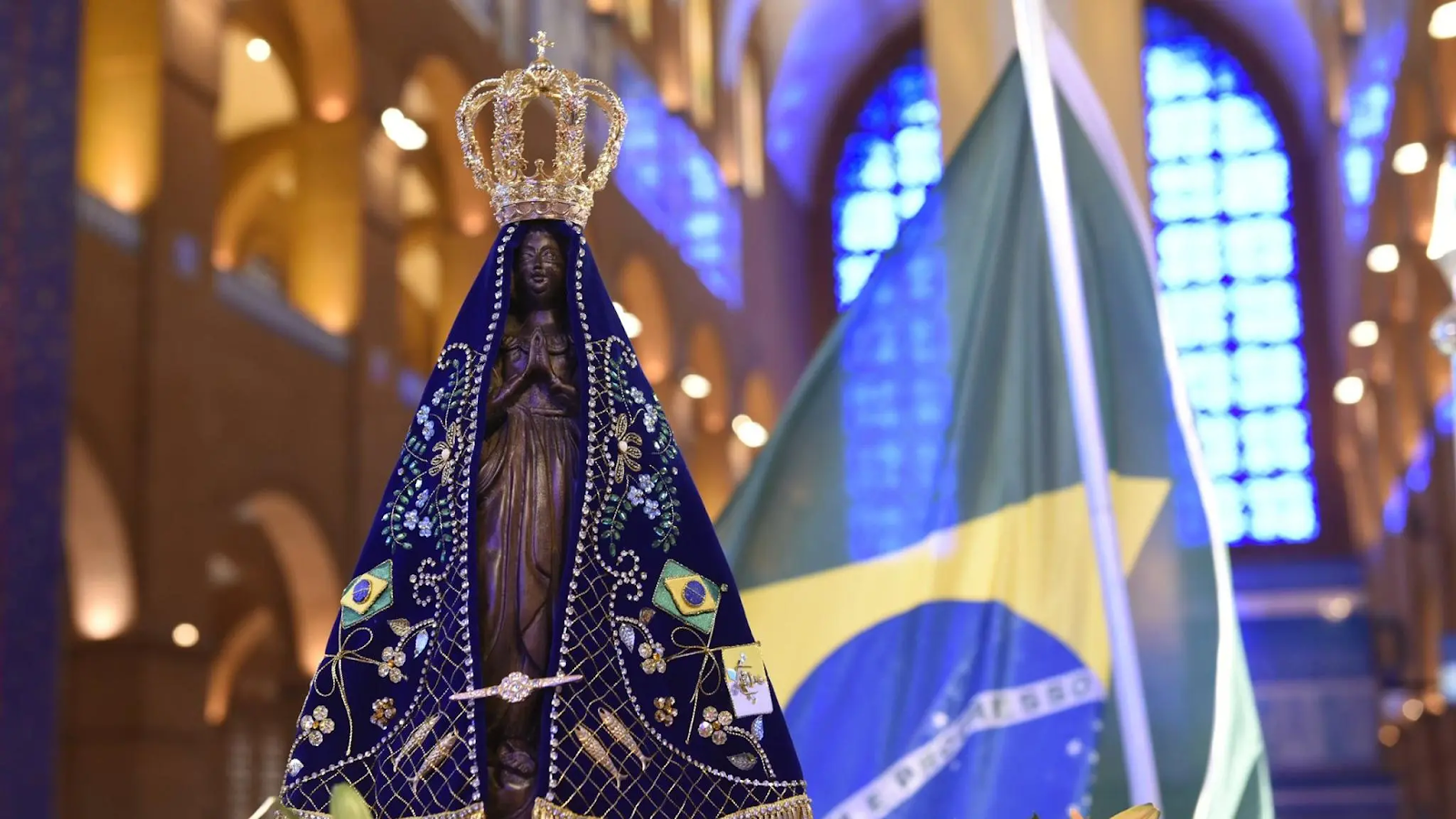Nossa Senhora Aparecida. Imagem: site diocese do Crato.