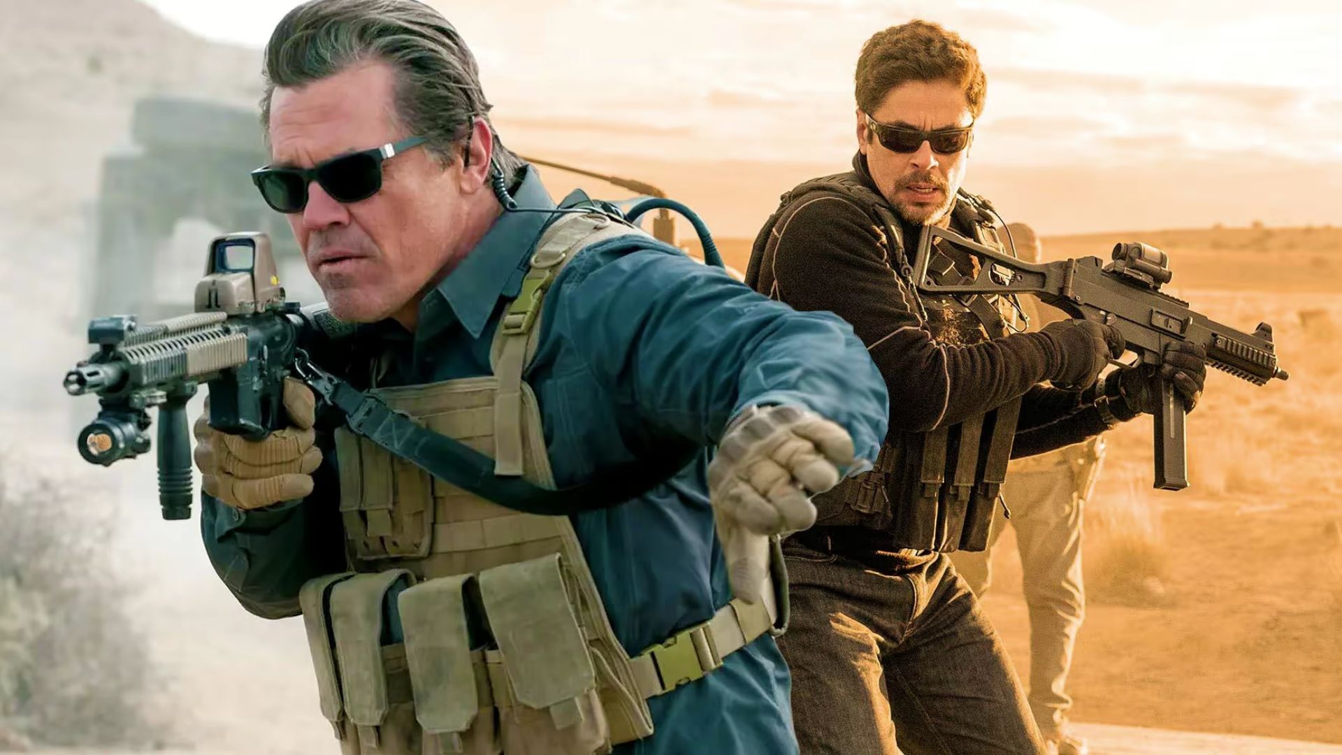 Josh Brolin e Benicio del Toro em Sicário