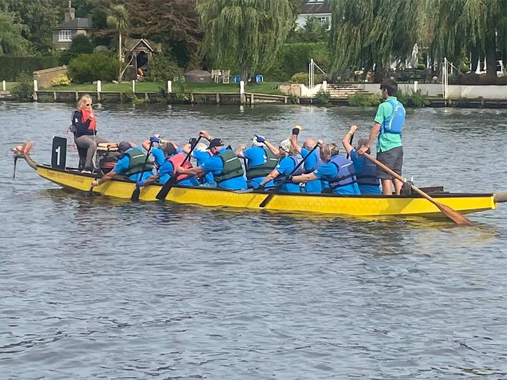 The Bourne Water Dragons battle wind, youth, and fierce competition at the 2025 Cookham Regatta.
