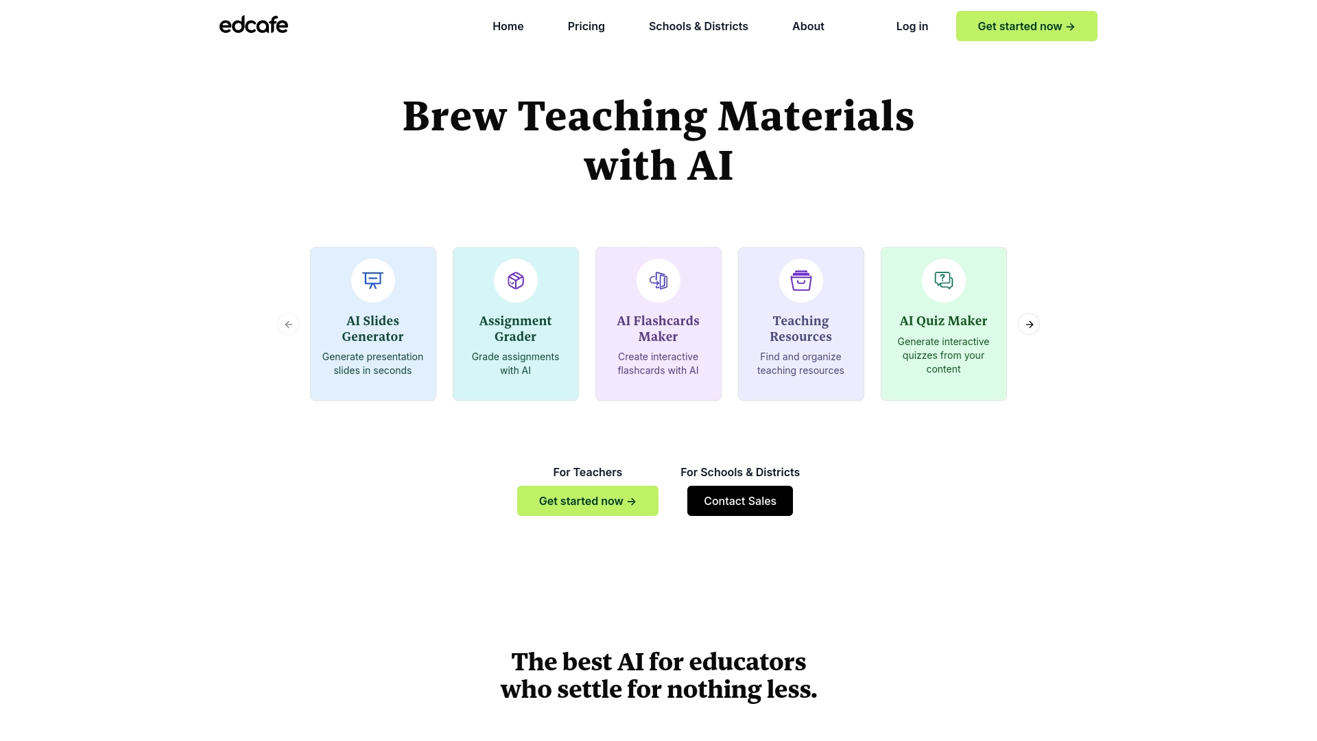 Edcafe AI Homepage
