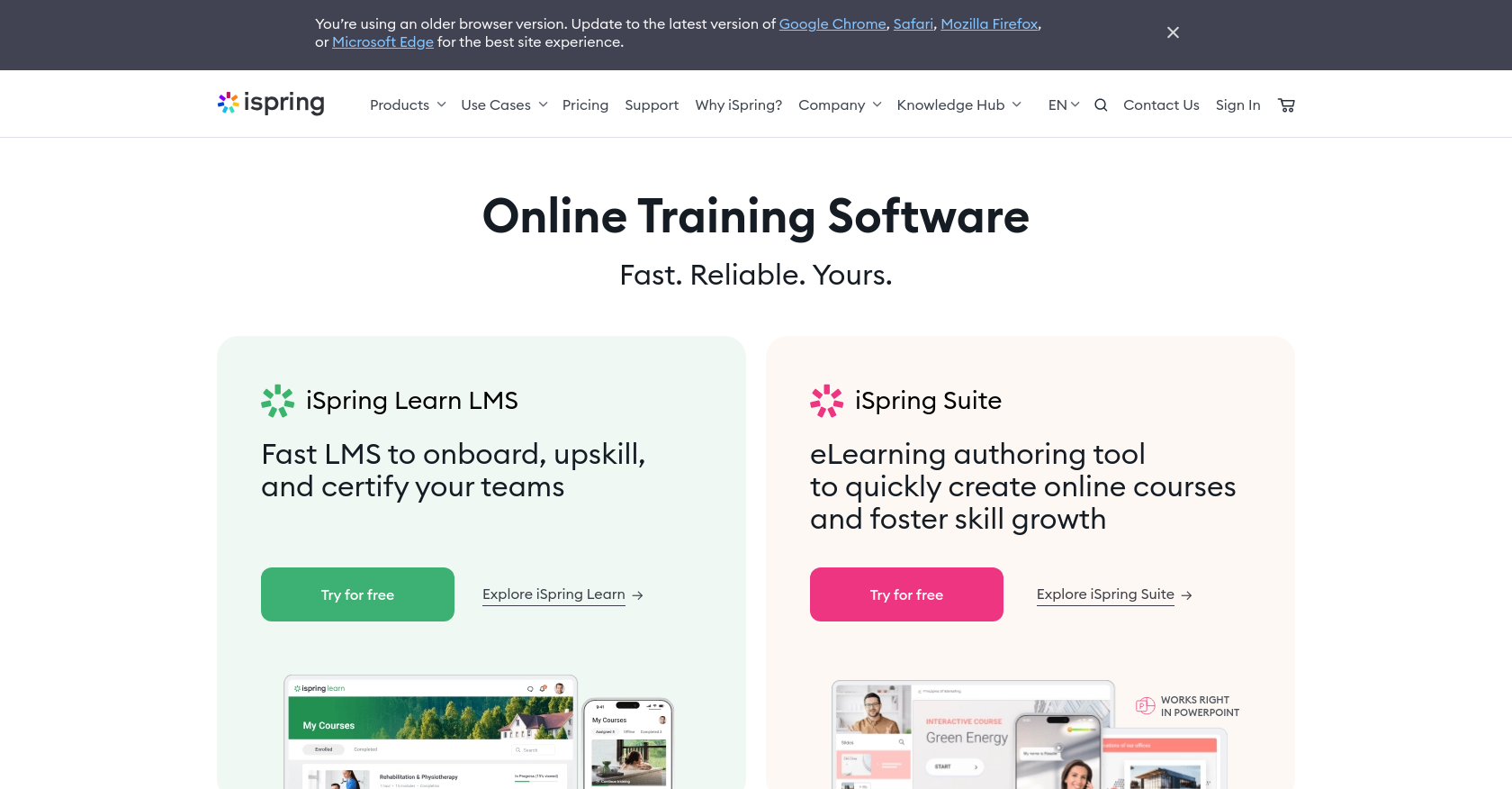 iSpring Homepage